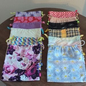 Ipsy Bags Empty 12 Bags Colorful Drawstring Pouches